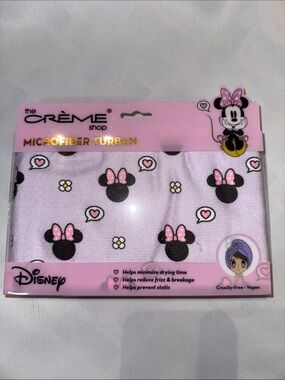 Disney Minnie Mouse Women’s Pink/Lavender Microfiber Hair Turban, The Crème Shop
